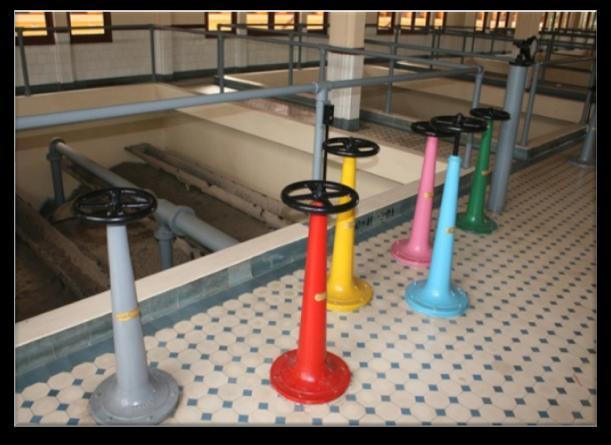 Thailand has already introduced multiple colored pipeline valves system 100 years ago (Figure 14), however, Nakhon Sawan WTP has