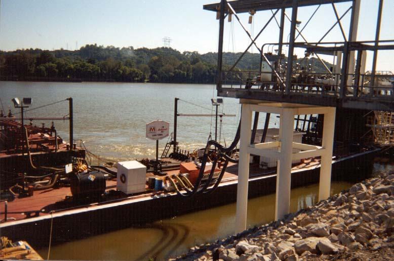 Figure 4: Pier 1 DSUs installed on shore would be provided for Pier 1 loading since only 3 barges could be simultaneously loaded even though five barges could be moored simultaneously.