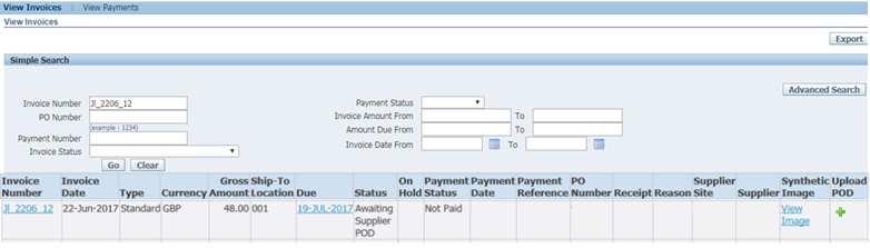 P a g e 6 View Invoices Log in at http://jlpsuppliers.