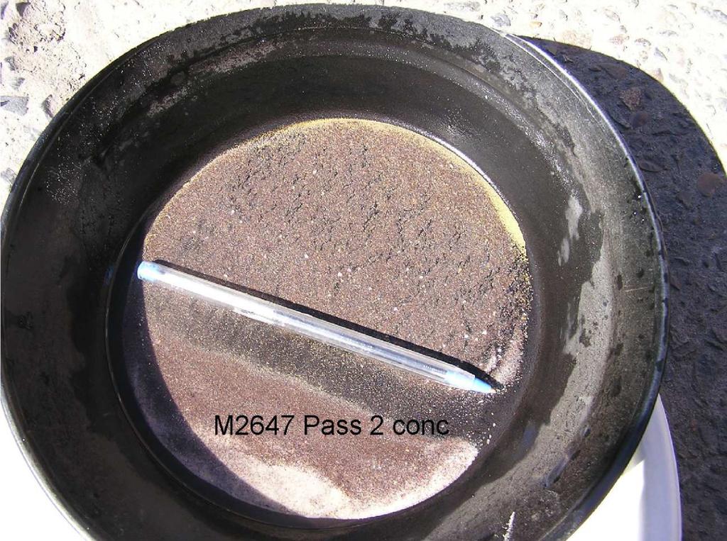Gold Pan concentrates from Knelson Concentrator test work.