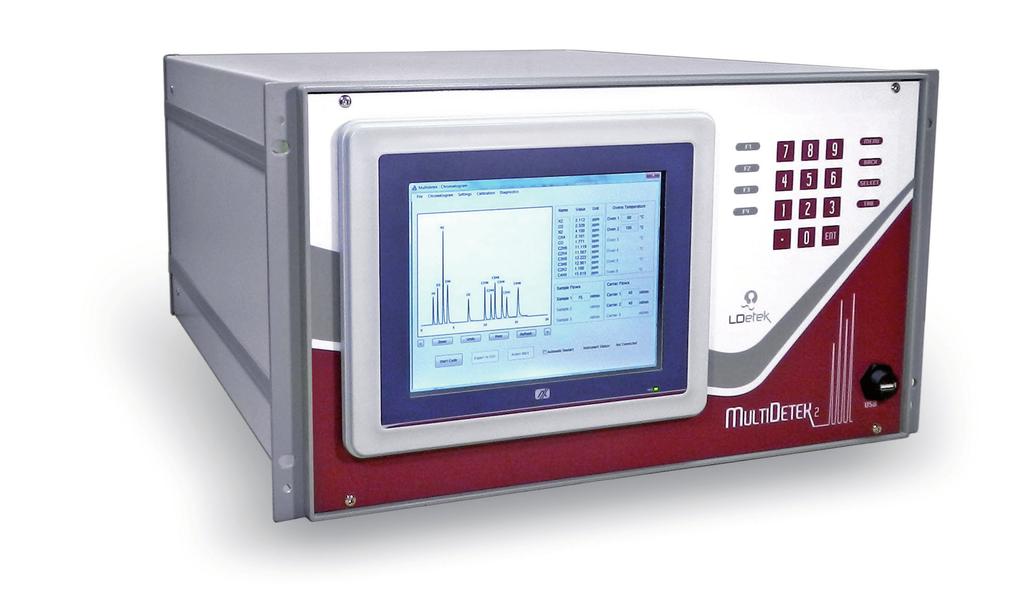 2 GAS CHROMATOGRAPH FOR MULTIPLE IMPURITIES With its plug and play philosophy, offering more features than never LDetek push further the possibilities with its new chromatograph system.