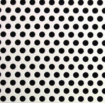 5mm hole Diagonal Pattern 22% open area RAL 9003: White Fleece Lined: Black 600 x 600 x 26mm 0.