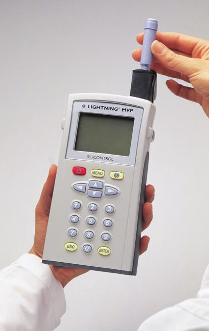 luminometer can store up to 2000 test points which are set up using the software provided.