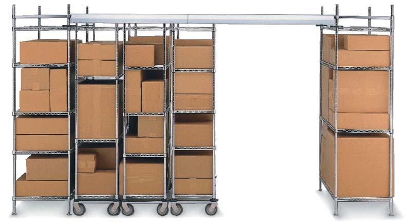 High Density Storage - Top-Track Increases the storage capacity of a given area by up to 50% Maximises