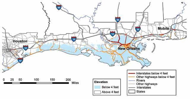 Report Findings: Coasts Coastal lifelines, such as water supply infrastructure and evacuation routes, are increasingly vulnerable