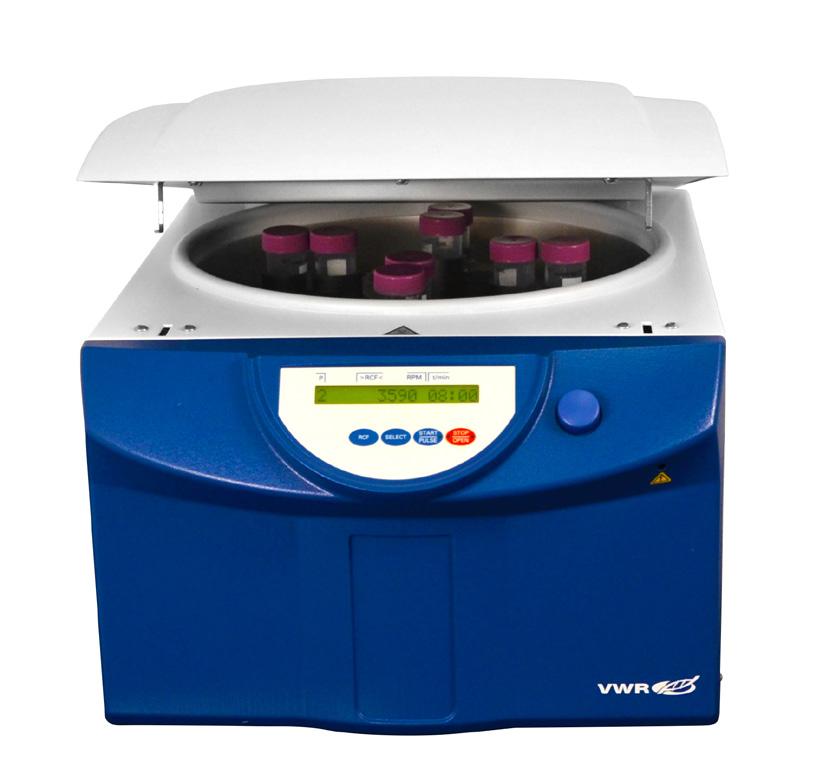 VWR General Purpose Centrifuge Cell Culture Package Robust & steady, temperature control system; refrigerated unit features a pre-cool function from -20 to +40 C Quiet operation (as quiet as normal