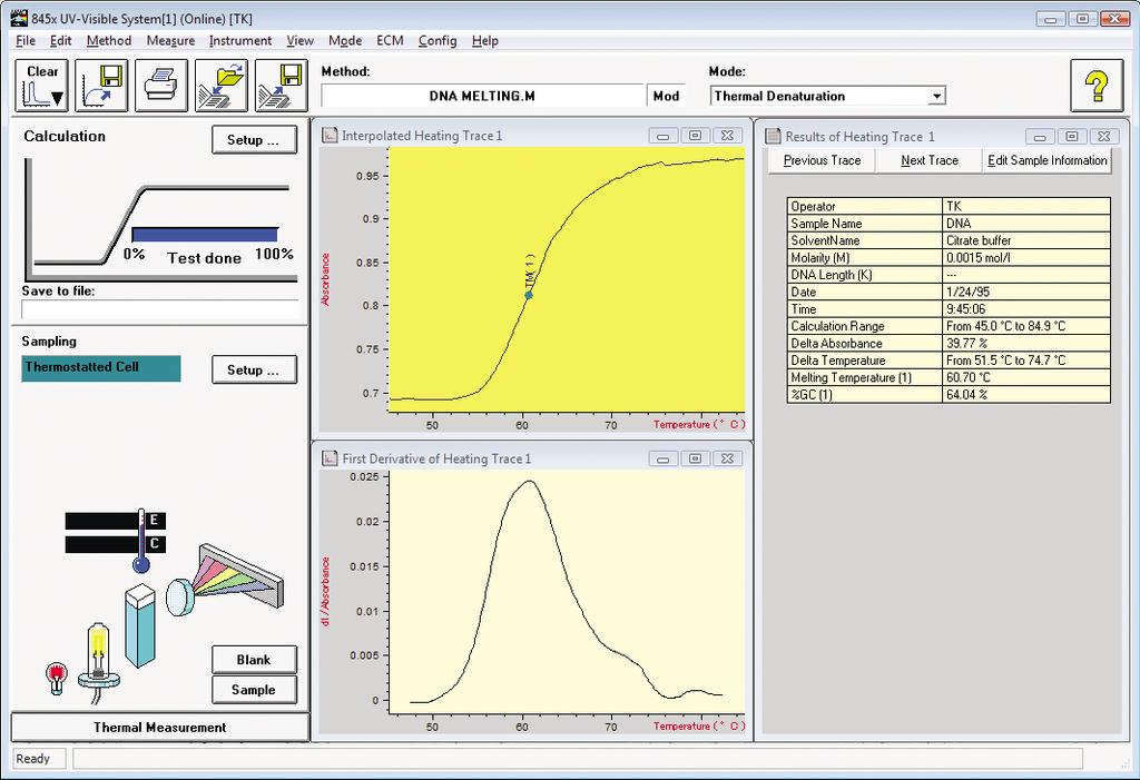 Solutions for biochemical analysis Key biochemical applications in a single, easy-to-use system Ease of use The biochemical analysis software builds on the Agilent 8453 UV-visible spectroscopy system.
