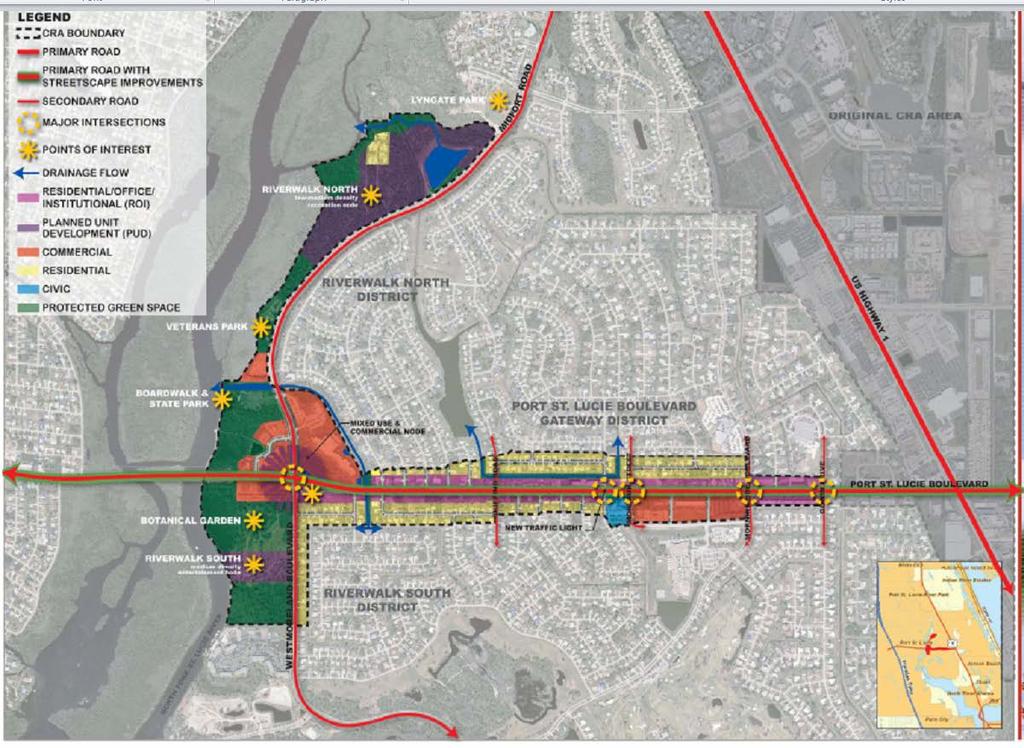 The CRA Expansion Area Master Plan is a stand-alone document that provides the redevelopment plan for the CRA Expansion Area.