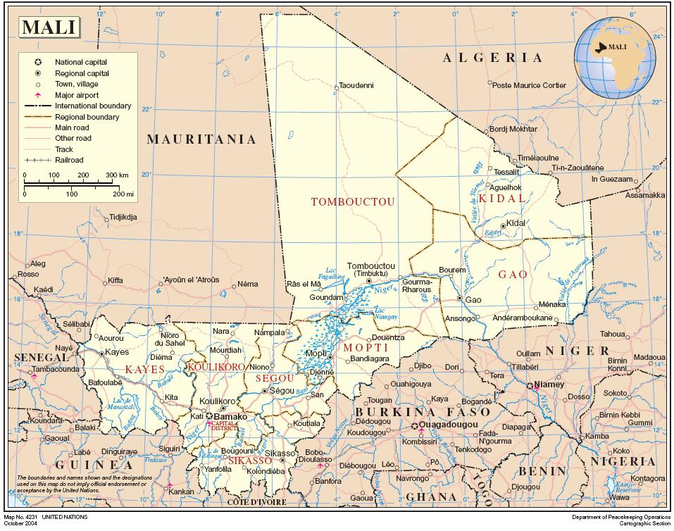 CHAPTER 2: Survey design and implementation 2.1 General description of the study site The Republic of Mali is a vast landlocked country located in West Africa (Figure 1).