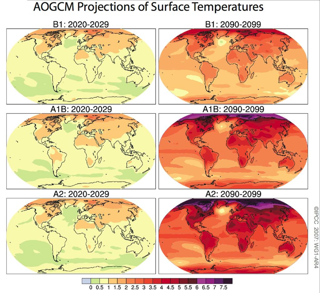 Temperature Projections: A Range of Possibilities