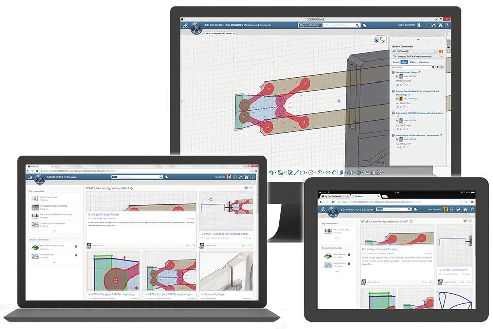Flexible Interactions What makes SolidWorks Mechanical Conceptual so different from traditional design systems is the lack of a CAD software requirement for connected members of the design community.