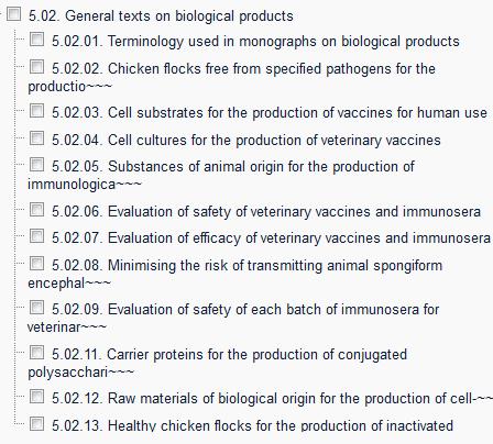 : Biological assays 17 General chapters