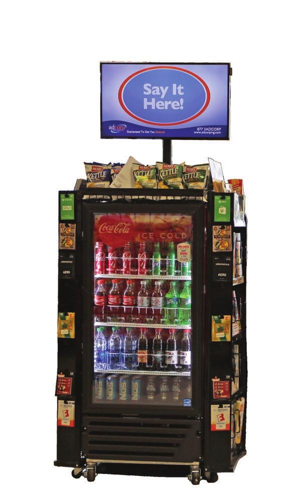 why advertise on checkout TV SELL WHERE THEY DWELL... RIGHT AT CHECKOUT! A bank of screens (anywhere from 8 to 12 screens) placed right at checkout to deliver your message to a captive audience.