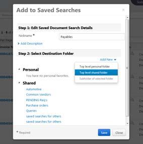 Document Search 8. Enter Folder name (i.e. Payables.