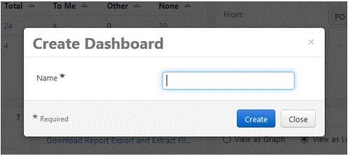 Dashboards Create a New Dashboard Create from scratch by clicking on the Create New Dashboard under the Dashboard