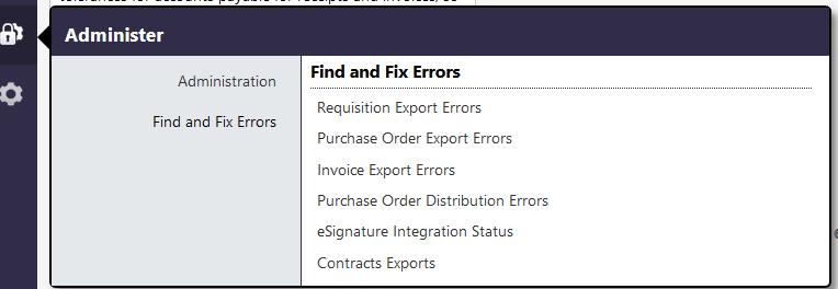 Under History in the invoice you will see errors Administer /