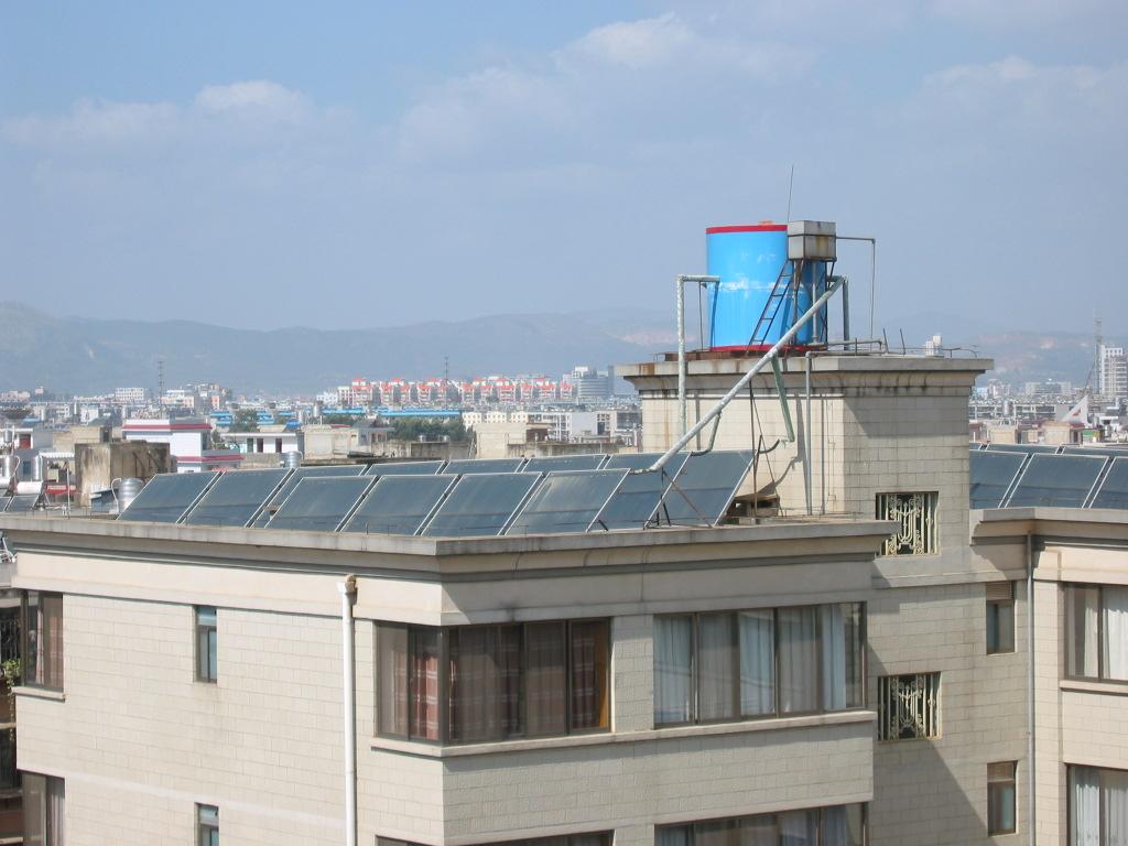 solar water heater for a