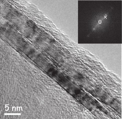 308 M. Reibold et al. be retained. With the aid of a copper grid covered by an amorphous carbon layer the remnants were picked up from the acid and investigated by HRTEM (Figs. 5 7).