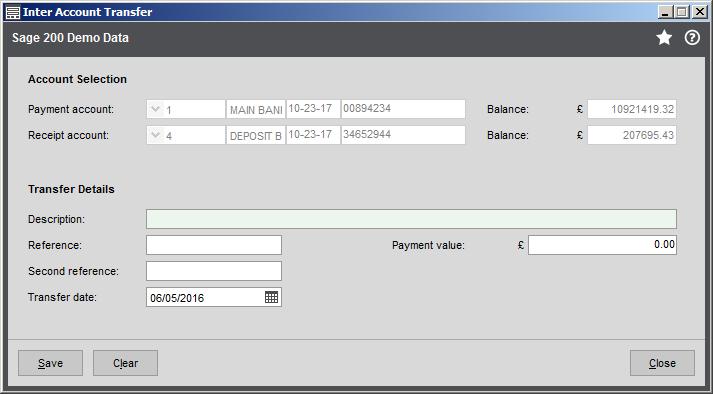 Example 2: Navigate To: Cash Book > Payments & Receipts > Sales & Purchase > Sales Receipt 1. Retrieve the bank account record for which you want to post transaction details 2.
