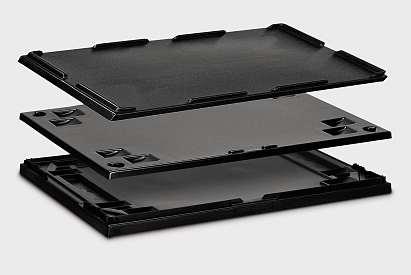 21-0600-3 21-0554 58-1023-0 Standard colour black Label Frames for Collapsible Containers 800x600x465 mm Order no.