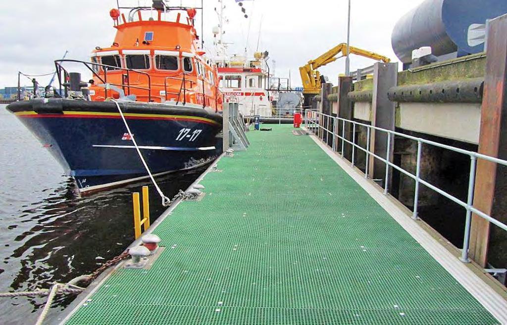 Fibreglass Marina Deck has a proven gritted, maximum anti slip surface which has one of the highest degrees