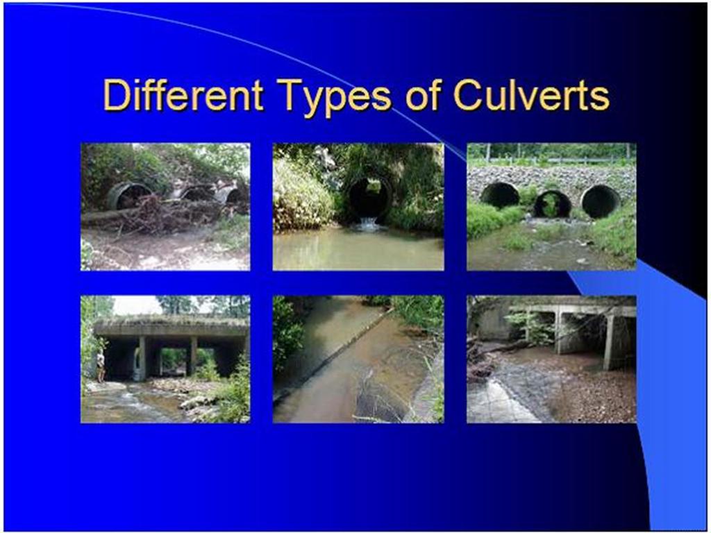 For the design of culverts Some of
