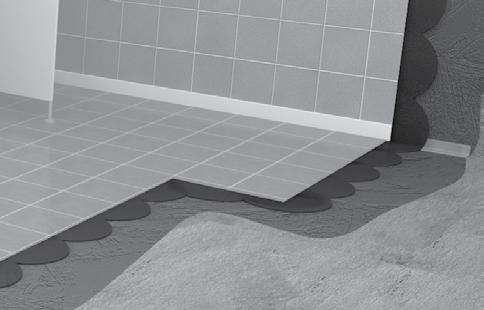 The different components of the composite waterproofing membrane with tile finish system are as follows: Polyflex - a two component polymer mortar composite flexible water proofing slurry is applied