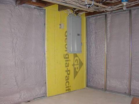 Spray foam basement