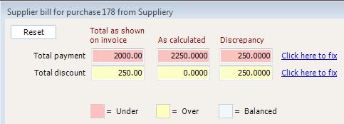 6. Make any necessary changes to the values in the grid. Figure 8: Partial View of Supplier Bill Screen 7. By default all cost components are checked to be considered shipper costs.