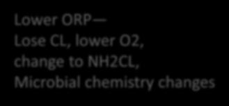 6 25 C change to NH2CL, 5 6 7 8 9 10 11 Microbial chemistry changes ph Example of ORP Change altering Pb release 29 Types of Systems Impacted by ORP Change Water