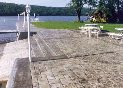 Waterfront Boat Ramps and Patios Custom border with