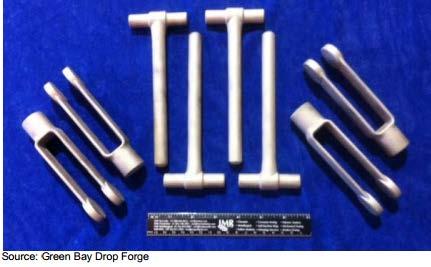 Figure 5.2.4: AM and forged steel parts When an order comes in from a customer for parts such as these, a decision needs to be made.