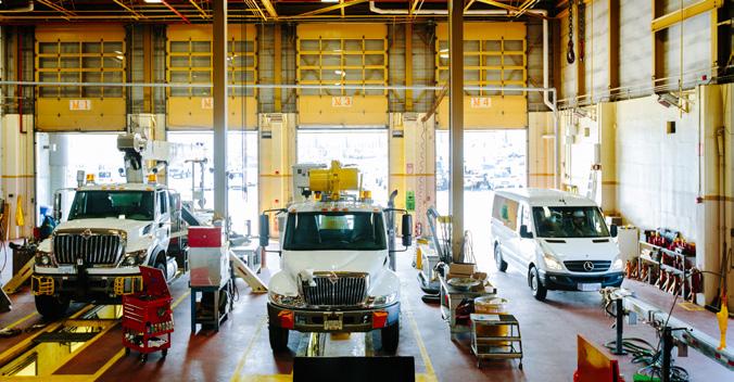 Vehicle fleet Our vehicle fleet contains over 2,500 vehicles that are used daily throughout the province to support our operations and maintain a safe and reliable supply of electricity.