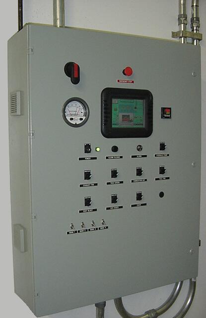 CONTROL PANEL FEATURES Allan Bradley PLC with 8" Color Touch Screen All