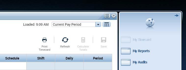Click Print Timecard icon A new page will open with clear copy of your timecard for you to print on your local printer.