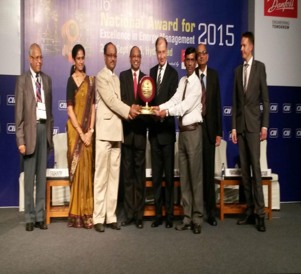 National Award For Excellence in Energy Management - 2015 from CII This
