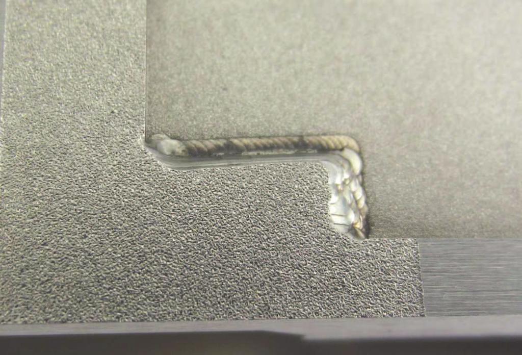 Can not be 1611 161100 1.4037 chromium-plated! Ideal repair alloy for tough STAVAX hardened mold steels. MOLDMAX Hardness 1- st layer approx. 48-56 HRC, can differ depending on the extant of mingling.