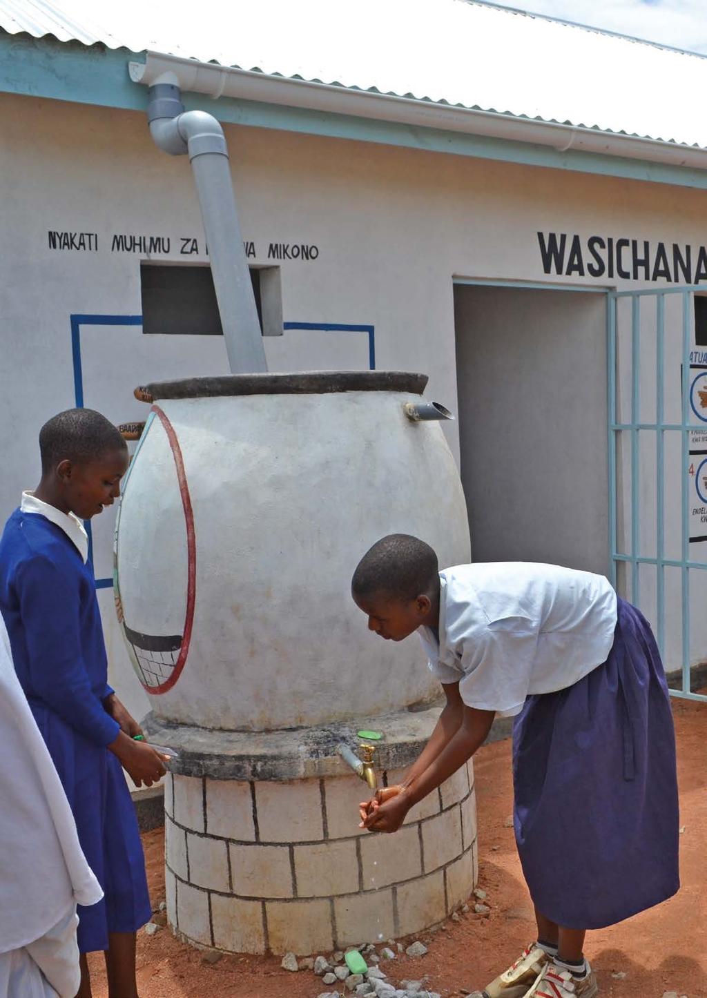 Separate latrines for girls in schools means they can manage their hygiene with