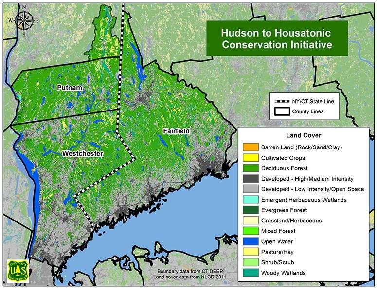 HUDSON TO HOUSATONIC CONSERVATION INITIATIVE Southwestern Connecticut, Westchester County and southeastern Putnam Counties Land formations likely to adapt to climate change.