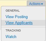 Applicant Tracking Module Where all postings and applicants are located and where selection requests are created. View Job Postings and Applicants 1.