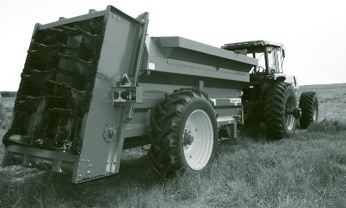 Truck-mounted box spreaders improve travel times from storage to field compared to trailer-mounted spreaders, which affects the length of time required to apply stockpiled manure.