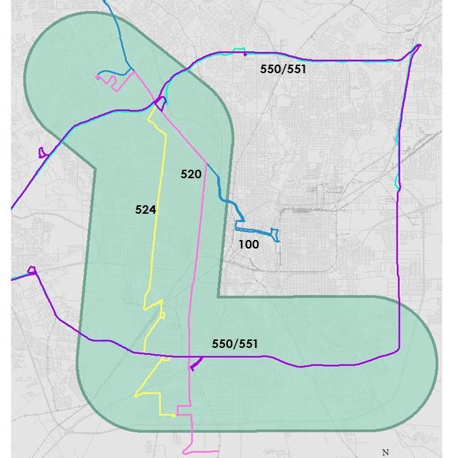 Route Ridership Millions Millions Total System Ridership South/West Connector Corridor Analysis Figure 4.5 Existing VIA Bus Routes in the South/West Corridor Figure 4.