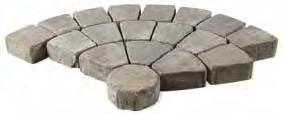 Paving Stones Katahdin Stone Circle Layers per pallet 8 2,080 lbs 82.5 sq ft 10.31 sq ft 5-Piece System All five sizes are together on one pallet.