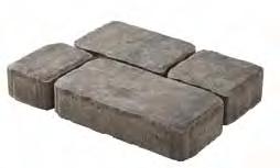 Paving Stones Baxter Stone Layers per pallet 11 3,300 lbs 121 sq ft 11 sq ft 4-Piece System All four sizes are together on one pallet.
