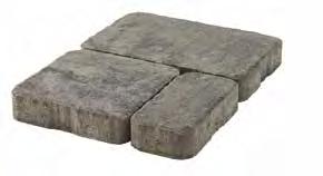 Paving Stones Grand Baxter Stone Layers per pallet 11 2,605 lbs 97.35 sq ft 8.85 sq ft 3-Piece System All three sizes are together on one pallet.