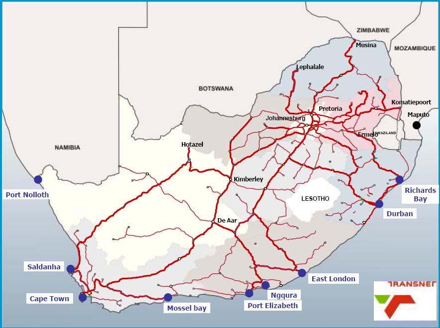 Transnet infrastructure development to enhance logistics competitiveness Based on national forecasts per cargo category : containers, automotive, major break bulk and dry bulk export commodities