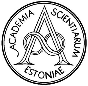 Proceedings of the Estonian Academy of Sciences, 2015, 64, 3, 1 9 Proceedings of the Estonian Academy of Sciences, 2016, 65, 2, 152 158 doi: 10.3176/proc.2016.2.04 Available online at www.eap.