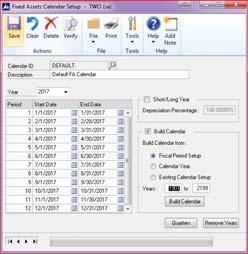 Fixed Assets Year-End closing Page 70 Step 5: Print any Year-End reports that you want to keep as part of the Year-End Financial records Note: In Microsoft Dynamics GP 2013 and beyond, historical