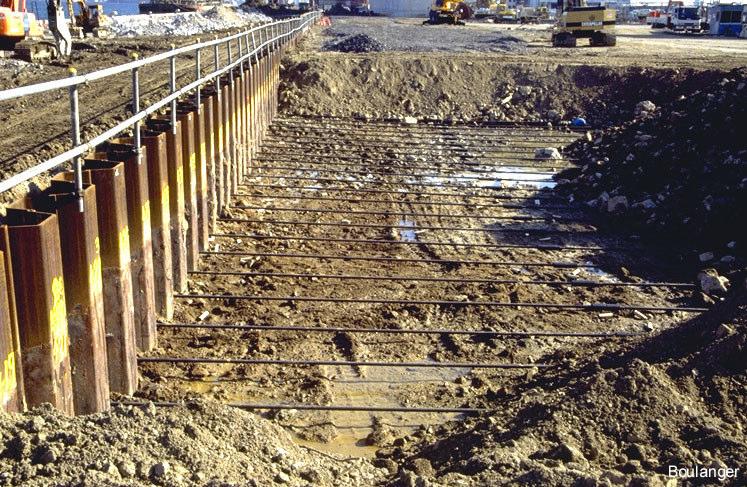 Based on the installation methods, cost, and design of the slurry wall, this method was not a feasible option for this project.