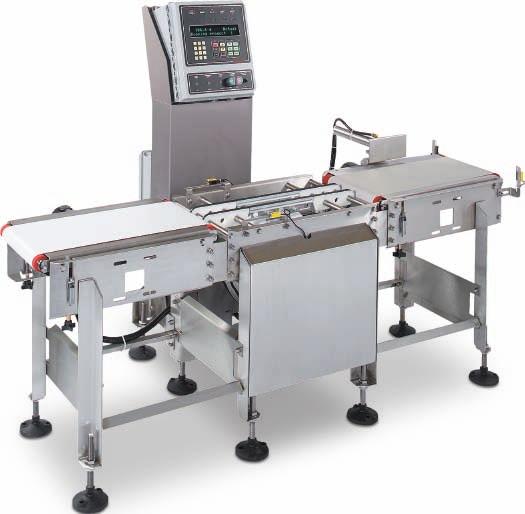 Chain Weigh-table Transport Sanitary Design for Harsh Environments 8120 Series Checkweighers Suitable for cartons, cans, bottles, pouches in